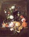 A Still Life in a Stone Niche - Cornelis De Heem