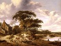 River Landscape with a Farmstead - Gerrit van Hees