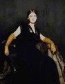 Entranced The Lady in Black Portrait of Miss Philsby - Sir Hubert von Herkomer