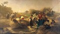 Threshing Rapeseed in the Fields of Lille - Auguste Joseph Herlin