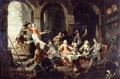 Elegant Company Merrymaking in an Interior with Servants in Attendance - Willem van, the Elder Herp