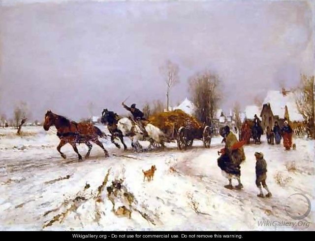 A Village in Winter - Thomas Ludwig Herbst