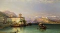 Arona and the Castle of Angera Lake Maggiore - George Edwards Hering