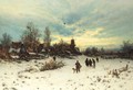 A winter sunset - Friedrich Josef Nicolai Heydendahl