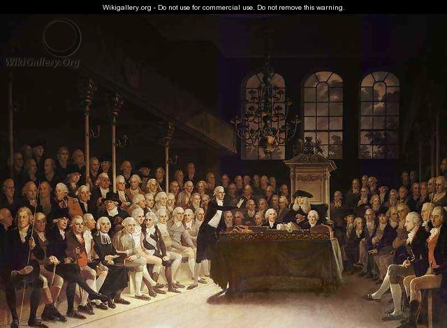 William Pitt addressing the House of Commons on the French Declaration of Wars 1793 - Anton Hickel