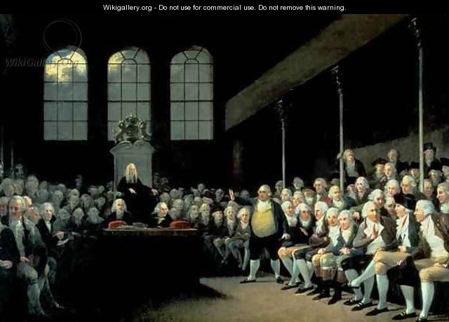 Charles James Fox 1749-1806 Addressing the House of Commons during the Pitt Ministry - Anton Hickel