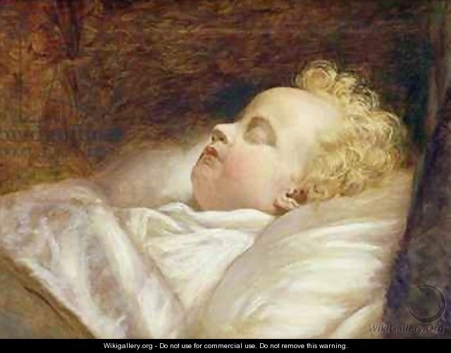 Young Frederick Asleep at Last - George Elgar Hicks