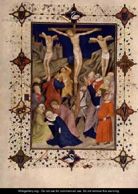 Hours of the Cross None Jesus on the Cross from the Tres Riches Heures du Duc de Berry - Jacquemart De Hesdin
