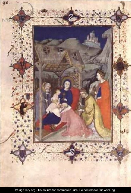 Hours of Notre Dame Sexte Adoration of the Magi from the Tres Riches Heures du Duc de Berry - Jacquemart De Hesdin