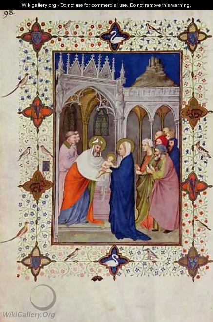 Hours of Notre Dame None The Presentation in the Temple from the Tres Riches Heures du Duc de Berry - Jacquemart De Hesdin