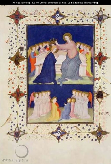 Hours of Notre Dame Compline The Coronation of the Virgin from the Tres Riches Heures du Duc de Berry - Jacquemart De Hesdin