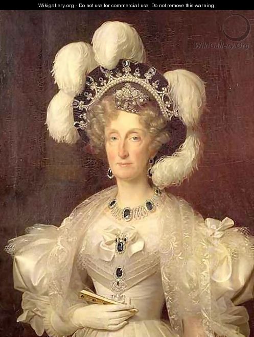 Portrait of Queen Marie Amelie of Bourbon 1782-1866 - Louis Hersent