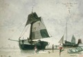 Two Fishing Boats - Louis Adolphe Hervier