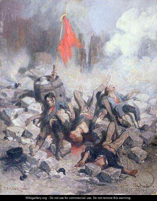 Victims at a Barricade in June 1848 - Louis Adolphe Hervier