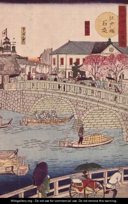 The Stone bridge at Edobashi - Hiroshige III