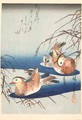 Two Pairs of Mandarin Ducks - Utagawa or Ando Hiroshige