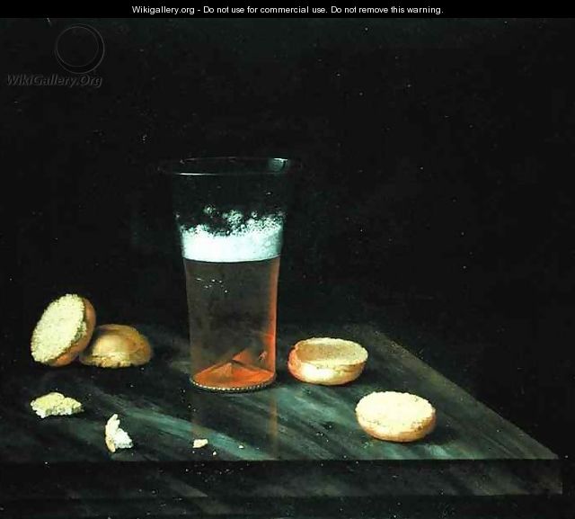 Still life with Beer Glass - Johann Georg (also Hintz, Hainz, Heintz) Hinz