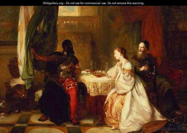 Othello Relating His Adventures to Desdemona - Robert Alexander Hillingford
