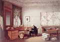 Baron Alexander von Humboldt 1769-1859 in his Study - (after) Hildebrandt, Eduard