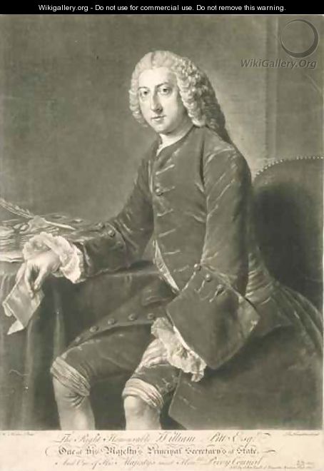 William Pitt Principal Secretary of State - (after) Hoare, William, of Bath