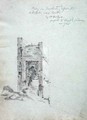 Study in Durham yard before the Adelphi was built from An Italian Sketchbook belonging to Richard Wilson - William Hodges