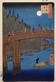 Kyoto bridge by moonlight from the series 100 Views of Edo - Utagawa or Ando Hiroshige
