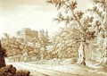View at Valmontone from a volume of 66 views drawn from nature in the neighbourhood of Rome and Abruzzo 2 - Sir Richard Colt Hoare