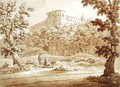 Convent at Valmontone from a volume of 66 views drawn from nature in the neighbourhood of Rome and Abruzzo - Sir Richard Colt Hoare