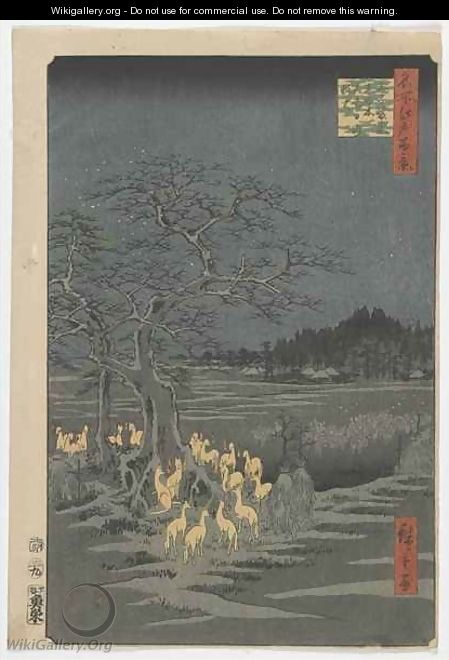 New Years Eve Foxfires at the Changing Tree Edo - Utagawa or Ando Hiroshige