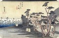 Oiso Toraga Ame Shower from the series 53 Stations of the Tokaido Road - Utagawa or Ando Hiroshige