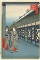 Cotton Goods Lane Odenma cho plate 7 from One Hundred Views of Edo - Utagawa or Ando Hiroshige
