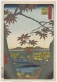 Maple Trees at Mama Tekona Shrine and Linked Bridge Edo period - Utagawa or Ando Hiroshige
