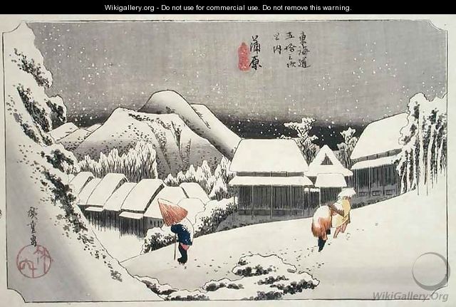 Kambara from Fifty three Stations on the Tokaido Highway - Utagawa or Ando Hiroshige