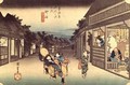 Waitresses soliciting travellers Goyu from the series 53 Stations of the Tokaido - Utagawa or Ando Hiroshige