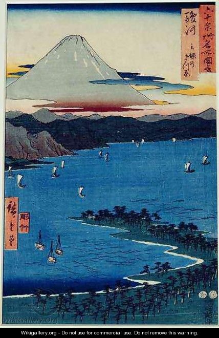 Pine moor at Mio Suruga Province from Famous Places of the Sixty Provinces - Utagawa or Ando Hiroshige