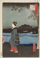 Night View of Sanya Canal and Matsuchi Hill from the series 100 Views of Famous Views of Edo - Utagawa or Ando Hiroshige