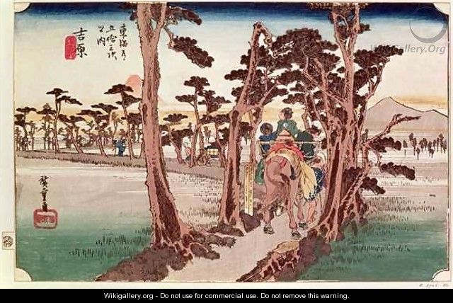 Fuji from Yoshiwara from 53 Stations of the Tokaido - Utagawa or Ando Hiroshige