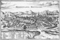 Map of Montpellier from Civitates Orbis Terrarum - (after) Hoefnagel, Joris