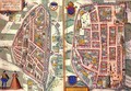 Maps of Chartres and Dunois from Civitates Orbis Terrarum - (after) Hoefnagel, Joris