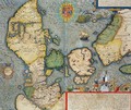 Map of Northern Europe from Civitates Orbis Terrarum - (after) Hoefnagel, Joris