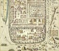 Map of Jerusalem and the surrounding area from Civitates Orbis Terrarum - (after) Hoefnagel, Joris