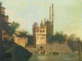 Foster 94 88 Aurangzebs Mosque on the River Ganges Palace of Raja Abal Benares - William Hodges