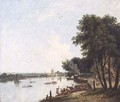 A View of the Thames at Chelsea with the Post Mill at Nine Elms beyond - William Hodges