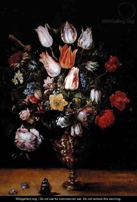 Flowers in a Vase - Kasper or Gaspar van den Hoecke