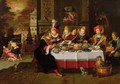 Lazarus and the Rich Mans Table - Kasper or Gaspar van den Hoecke