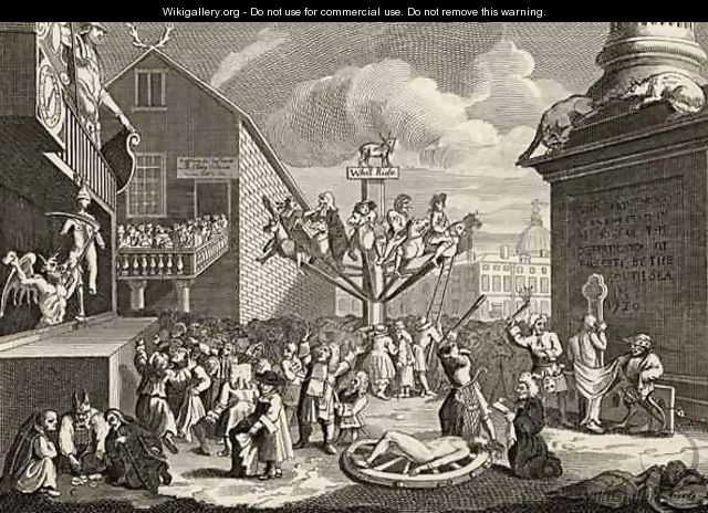 Emblematical print of the South Sea - William Hogarth