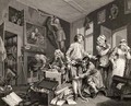 The Young Heir Takes Possession of the Misers Effects plate I from A Rakes Progress - William Hogarth