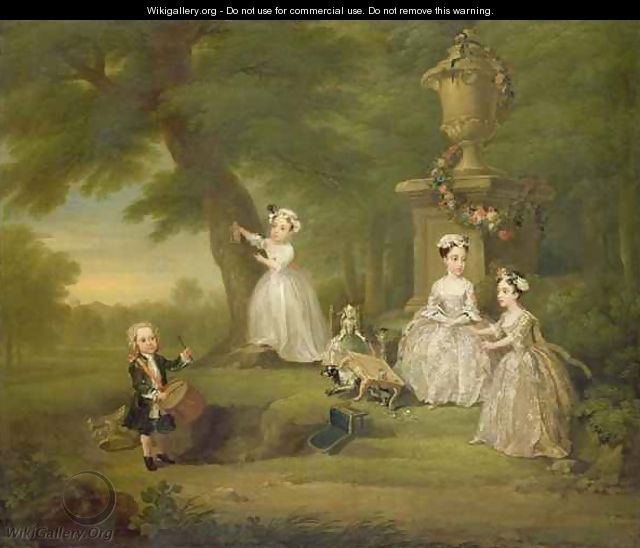 A Childrens Tea Party - William Hogarth