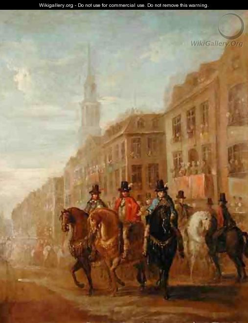 Restoration Procession of Charles II at Cheapside - William Hogarth