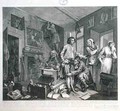 The Young Heir Takes Possession of the Misers Effects plate I from A Rakes Progress 2 - William Hogarth